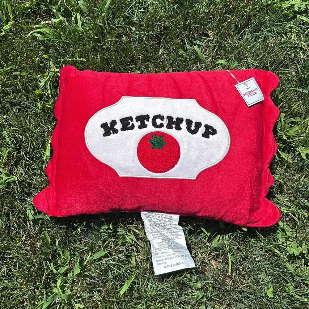 NWT Target Bullseye Ketchup and Mustard Decorative Pillows